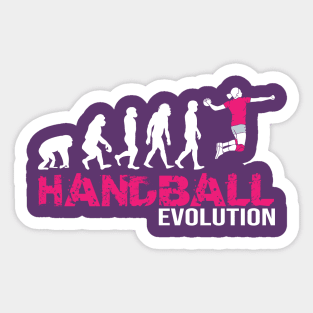 Evolution of Handball Women Gift Girls Pink Sticker